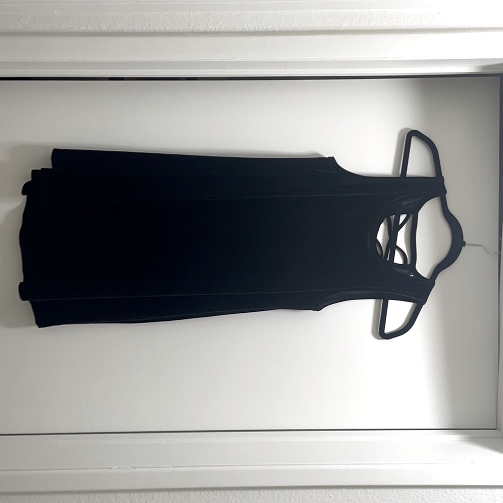 Black velvet dress